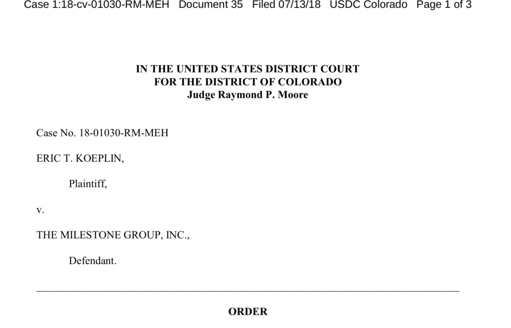 Eric Koeplin Denver lawsuit